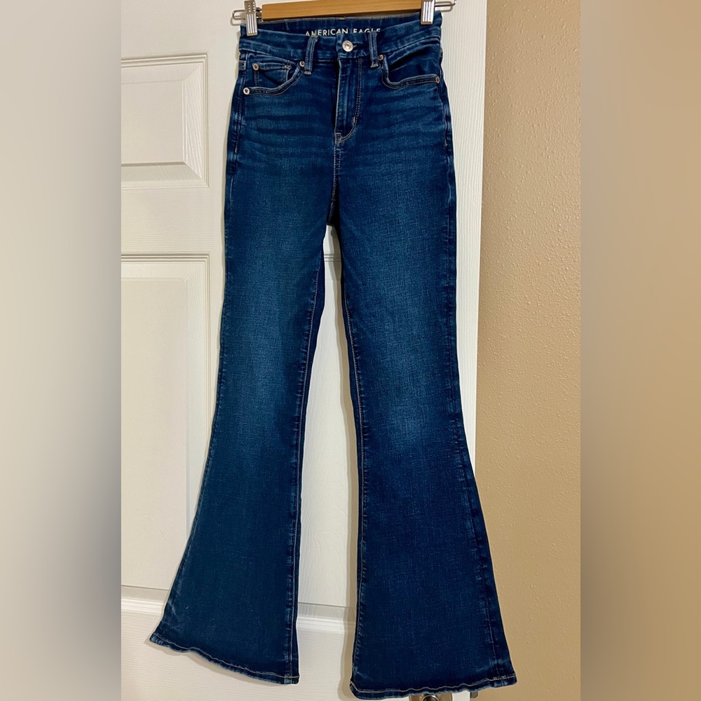American Eagle Dark wash Blue Flare Jeans size: 00